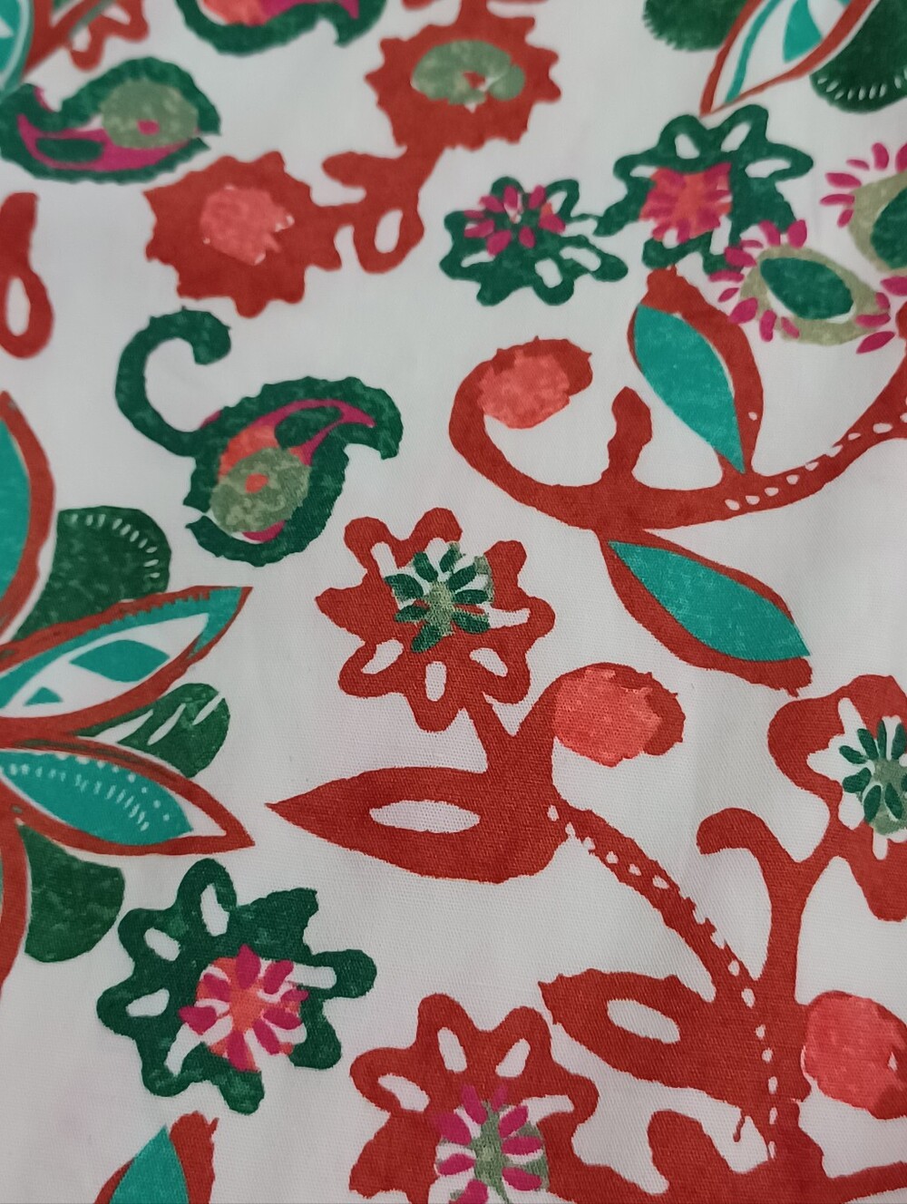 Saloni Zoey Floral Midi Dress Size 6 Cotton Sleeveless Pockets Button Front - Picture 9 of 16